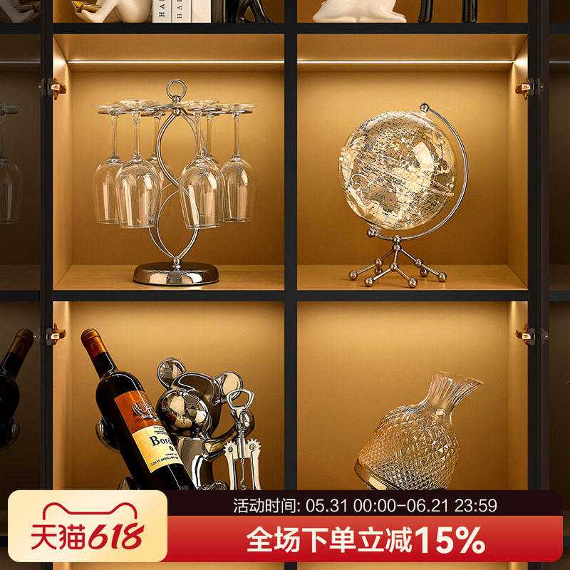 贝汉美轻奢高档家居客厅电视柜酒柜暴力熊红酒架餐边柜装饰品摆件