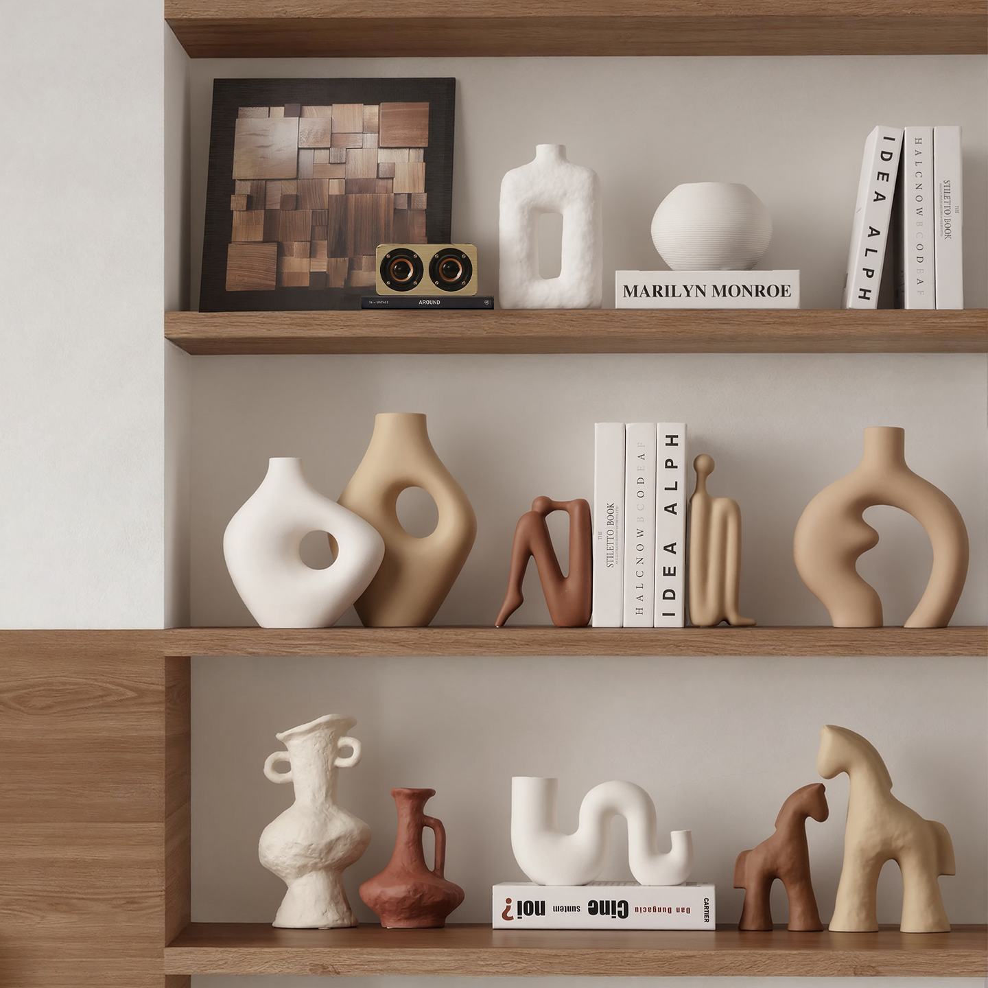 贝汉美高级感小众家居装饰品创意陶瓷花瓶中古侘寂风客厅酒柜摆件,家居饰品,装饰摆件,淘宝优惠券,粉丝福利购,淘宝优惠卷