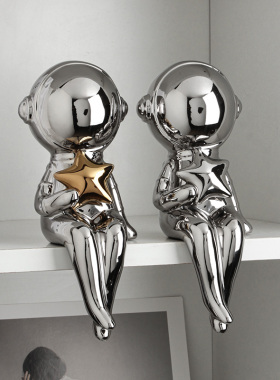 贝汉美创意宇航员太空人客厅电视柜酒柜装饰品摆件轻奢高档工艺品