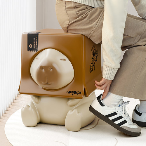 贝汉美卡皮巴拉换鞋凳落地摆件