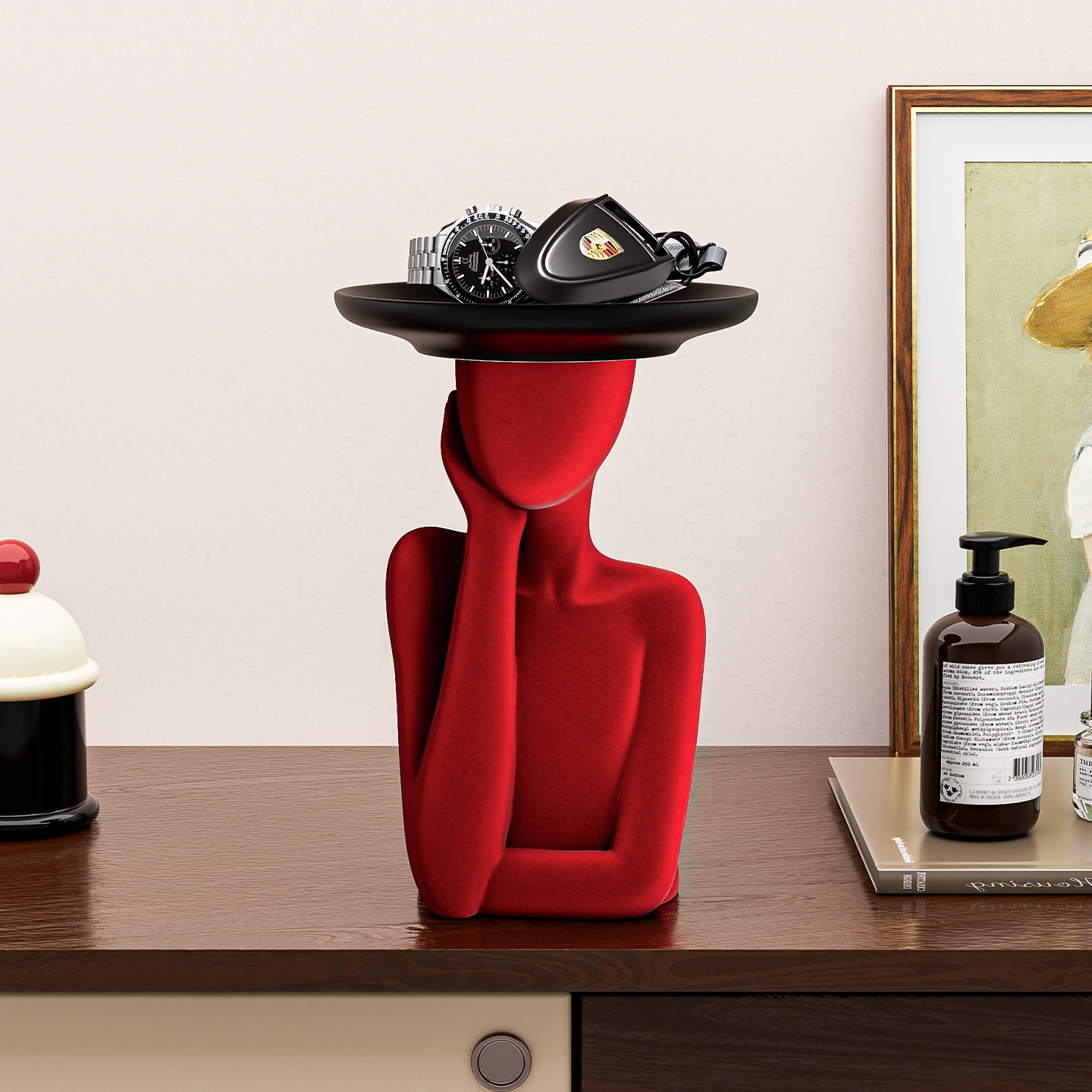 贝汉美创意人形玄关收纳摆件