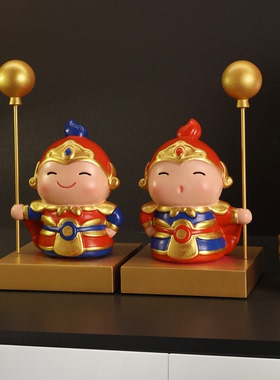 贝汉美新中式门神摆件乔迁礼物