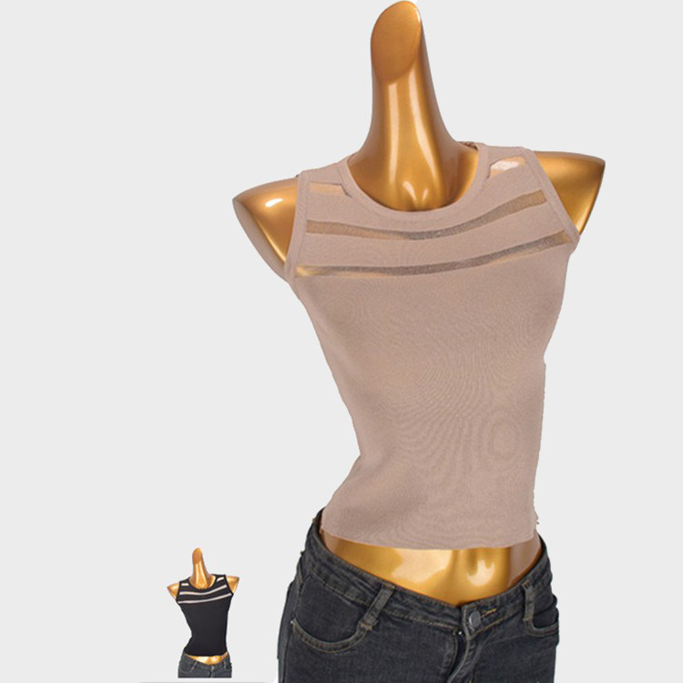 圆领吊带背心女2025夏季新款设计感内搭外穿短款无袖打底针织上衣