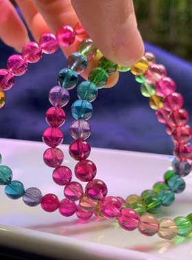 魅晶碧玺晶体通透手链