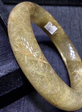 魅晶天然水晶晶体通透金发晶顺发晶发晶花经典手镯