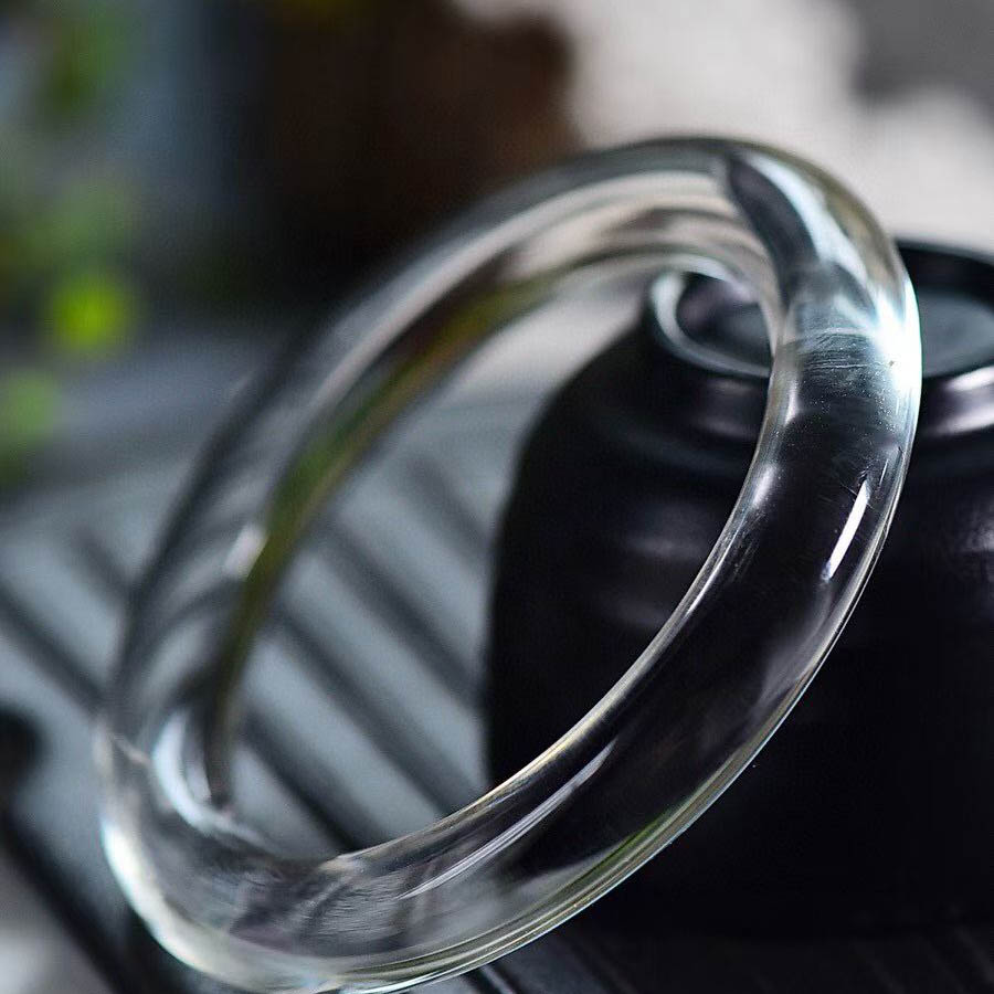 魅晶天然水晶晶体通透白水晶手镯