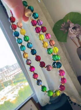 魅晶天然水晶晶体通透绚丽腕间星芒碧玺梦幻彩虹手链