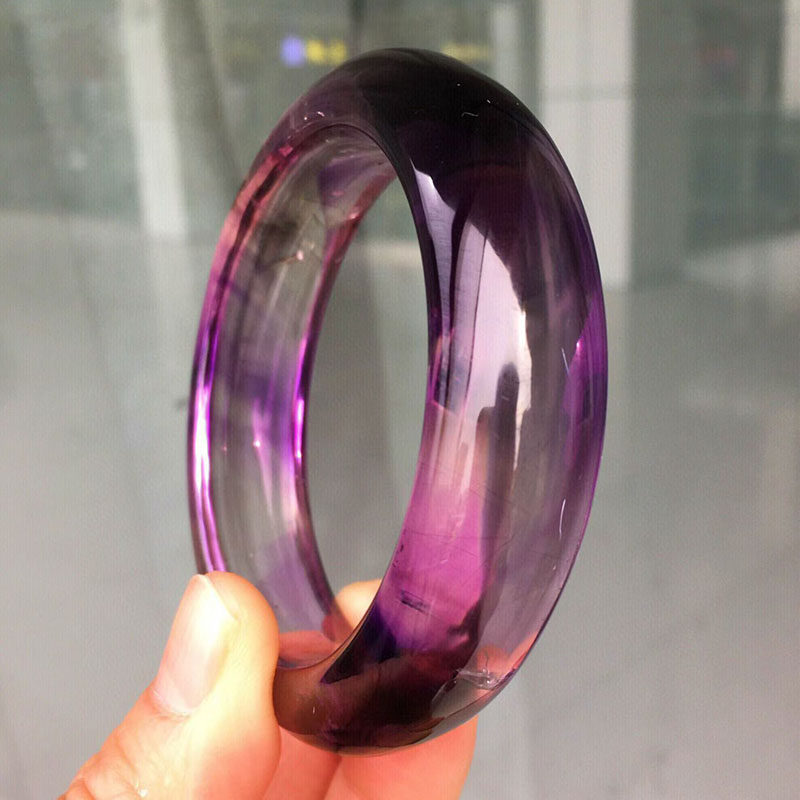 魅晶天然水晶晶体通透乌拉圭紫罗兰色紫水晶手镯