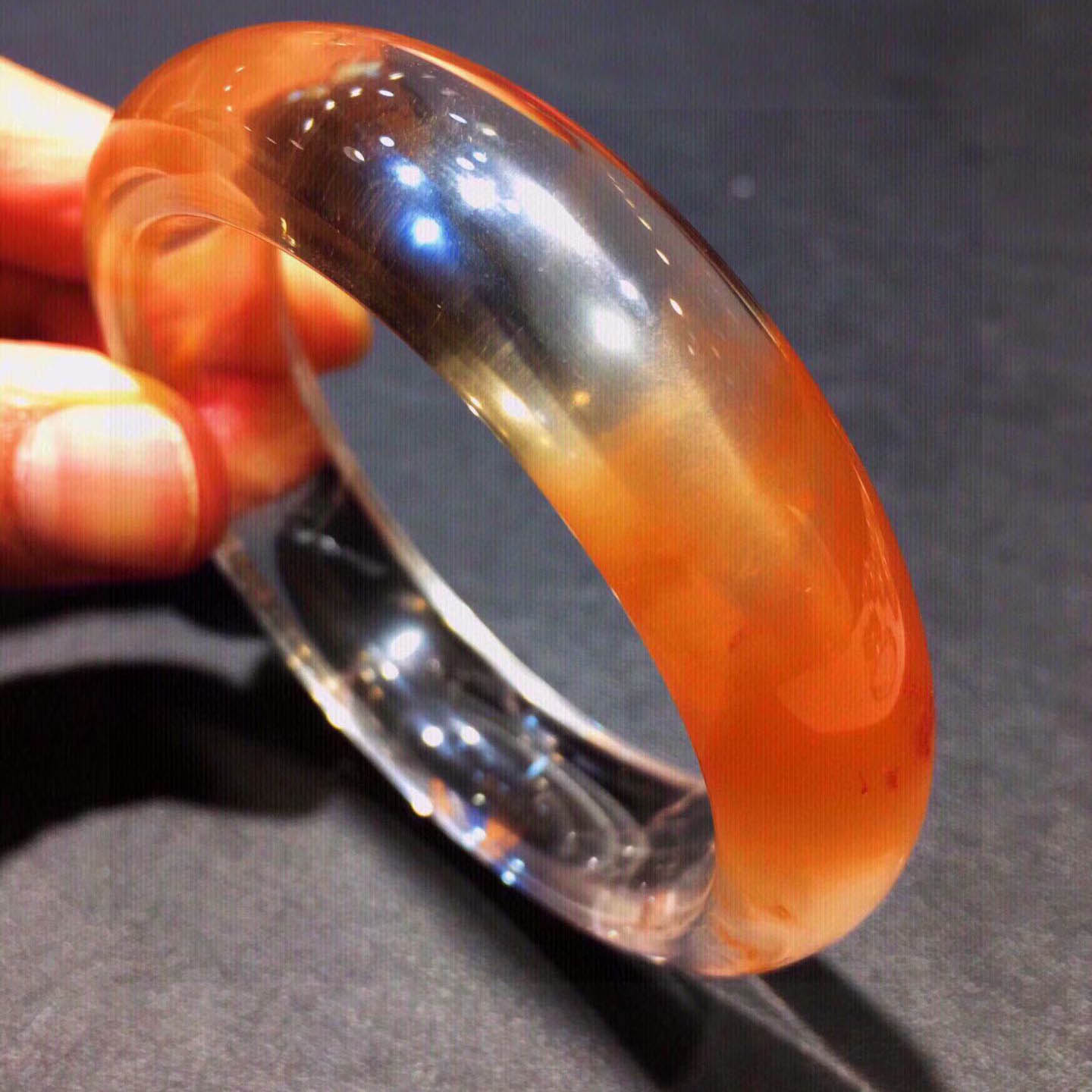 魅晶天然水晶晶体通透红水晶手镯