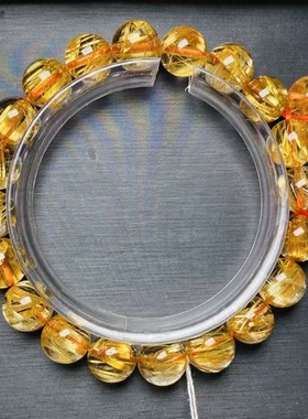 魅晶天然水晶晶体通透板钛金手链