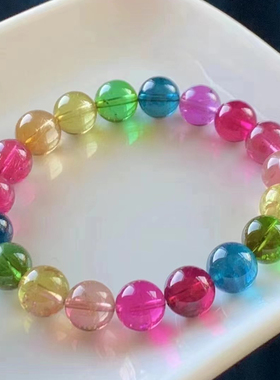 魅晶碧玺晶体通透手链