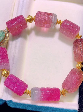 魅晶碧玺晶体通透手链