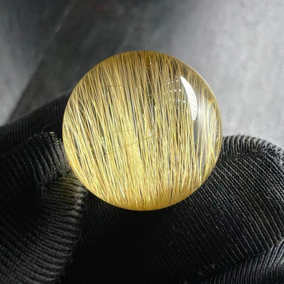 魅晶天然水晶发晶金发晶单珠