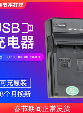 沣标BCF10E BCG10E BCJ13E充电器USB移动充车载充适用松下FP8 FS25 LX5 LX7相机锂电池座充 数码配件