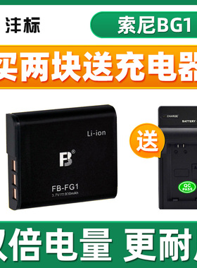 沣标NP-FG1 BG1电池适用于索尼HX7 HX10 H50 HX30 H70 WX10 W210 W220 W290锂电板充电器 数码相机配件