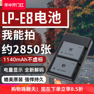 沣标适用于佳能700D电池LP T5i锂电池数码 X6i 充电器 E8相机EOS T2i 配件 650D 550D X7i T3i 600D