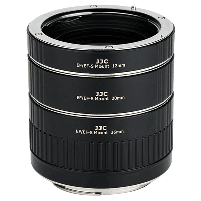 JJC适用佳能微距转接环EF卡口相机近摄接圈5D3 5D4 90D 80D 77D 70D 750D 760D 7D2 6D2 800D单反自动对焦环
