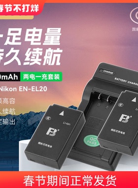 沣标EN-EL20电池适用于尼康COOLPIX P1000 P950 J1 J2 J3 S1 V3X AW1相机锂电池 电板 微单充电器 数码配件