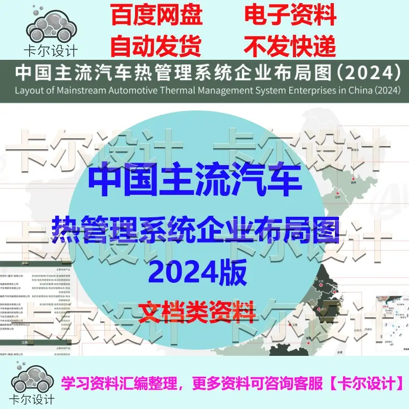 中国主流汽车热管理系统企业布局设计素材/源文件
