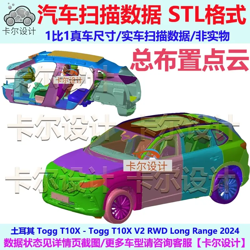 土耳其 Togg T10X V2 RWD Long Range 2024款 汽车扫描数据模型