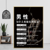 男性私密广告图男士 饰贴画 抓龙筋图前列腺海报徒手根雕挂画龙根装