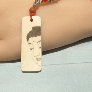 天然猛犸牙雕刻佛头吊坠挂件文玩配饰原创国风吊坠包挂侧挂文玩配