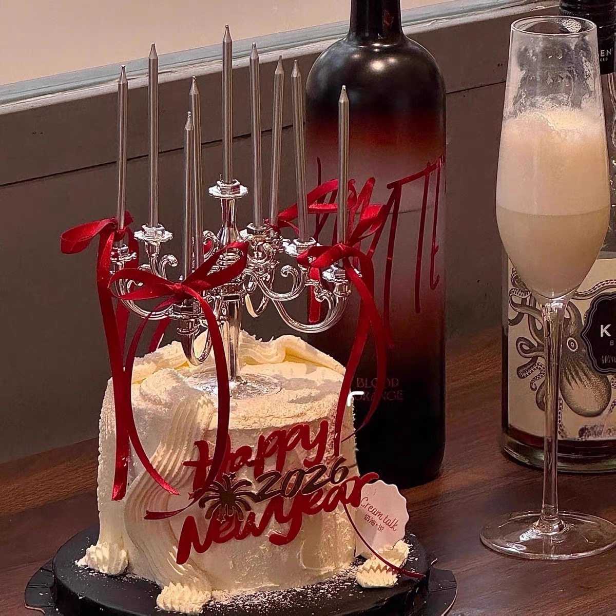 网红跨年烛台蛋糕装饰摆件2026新年快乐亚克力插牌春节装扮插件,节庆用品/礼品,节日装扮用品,淘宝优惠券,粉丝福利购,淘宝优惠卷