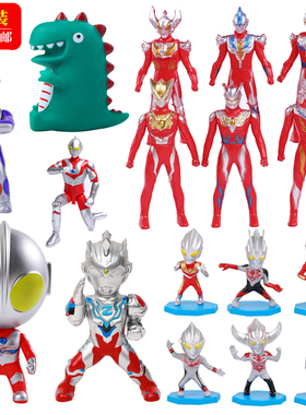 网红卡通英雄超人打怪兽蛋糕装饰摆件儿童宝宝男孩生日甜品台插件