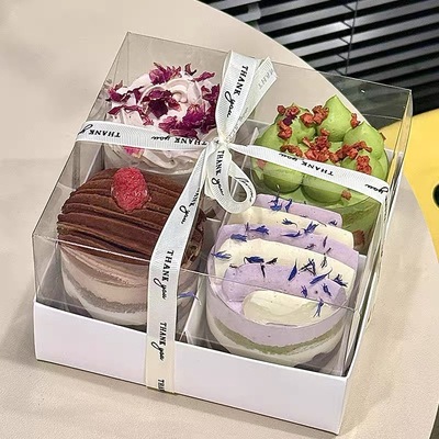 春游甜品蛋糕盒野餐包装打包盒子