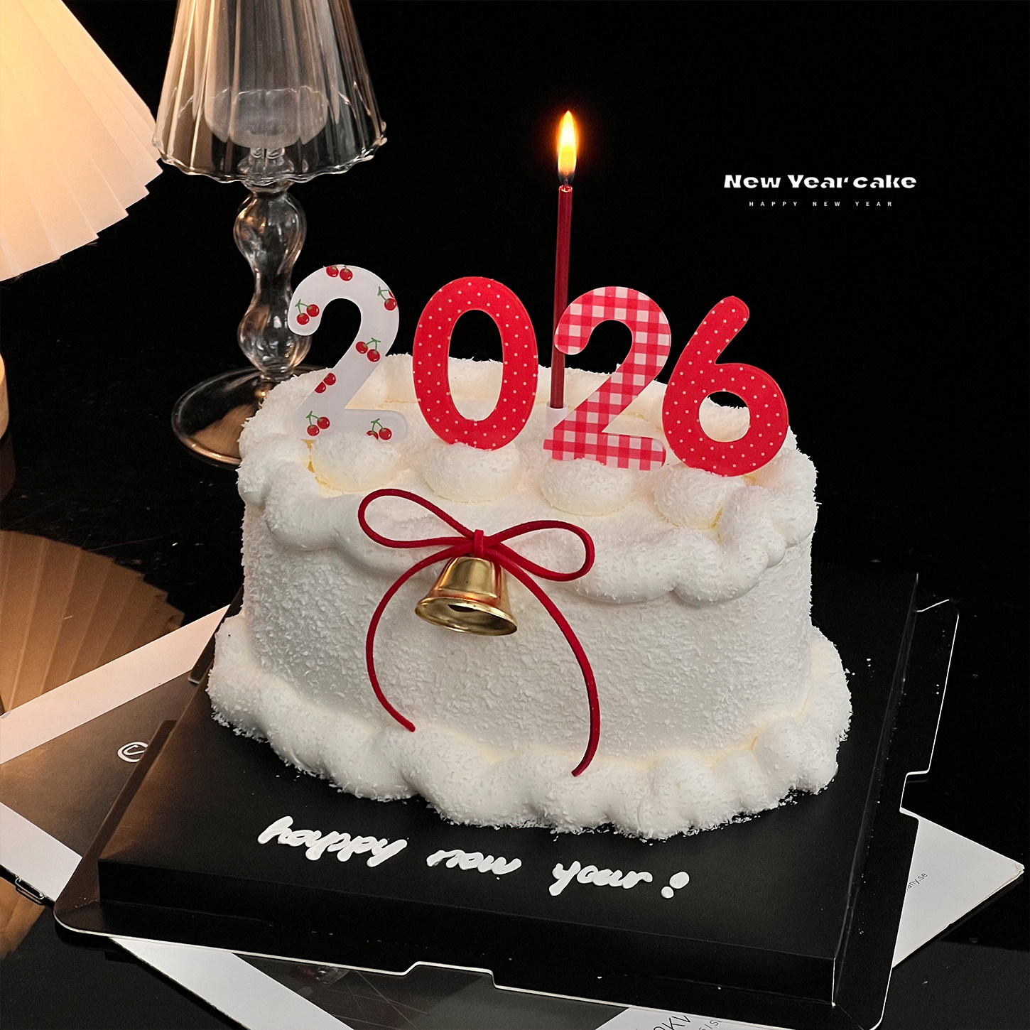 2026新年跨年蛋糕装饰数字亚克力插牌春节除夕蝴蝶结铃铛装扮插件,节庆用品/礼品,节日装扮用品,淘宝优惠券,粉丝福利购,淘宝优惠卷