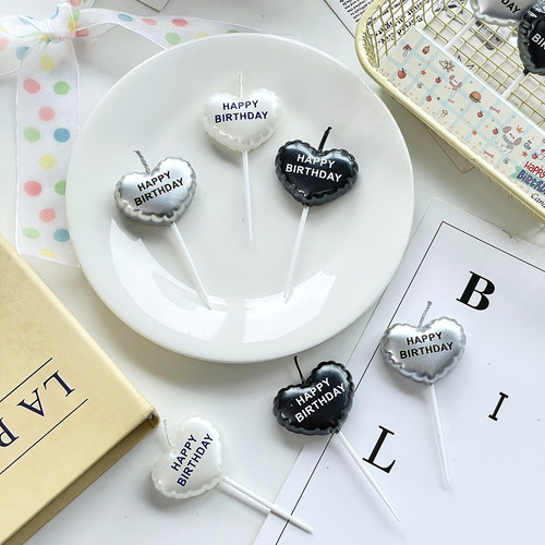 韩国ins气球爱心生日蜡烛插件