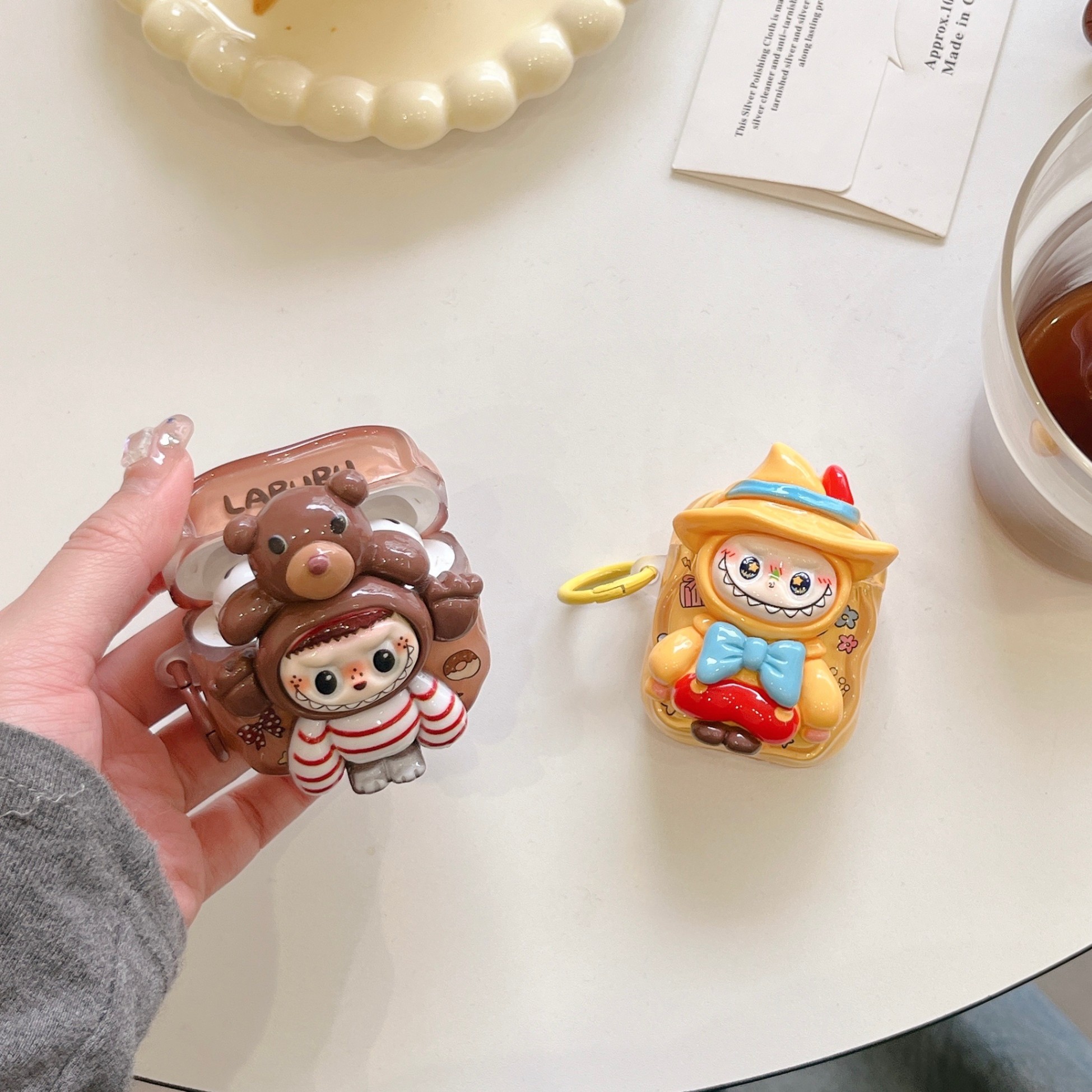 ins立体卡通小熊拉布布耳机壳