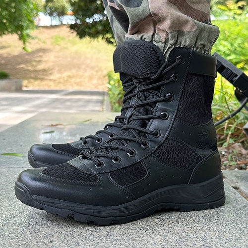 夏季岛礁作战训靴男黑色超轻透气船员训练鞋甲板体能鞋舰船作训鞋