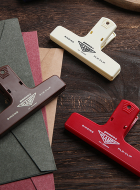 日本HIGHTIDE PENCO夹子复古彩色塑料票夹收纳食品文具手帐夹子