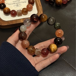 秋意天然多宝手链大咪男女款 饰品礼物送女友生日礼物 单圈简约风格