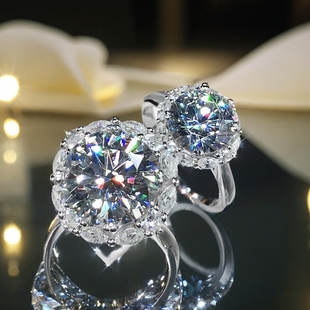 钻石之乡河南钻石商丘女王 轻奢女戒 大钻鸽子蛋5克拉石碳钻日式