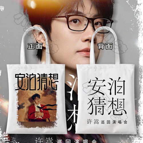 许嵩vae2026巡回演唱会粉丝周边帆布袋安泊猜想应援物料单肩包