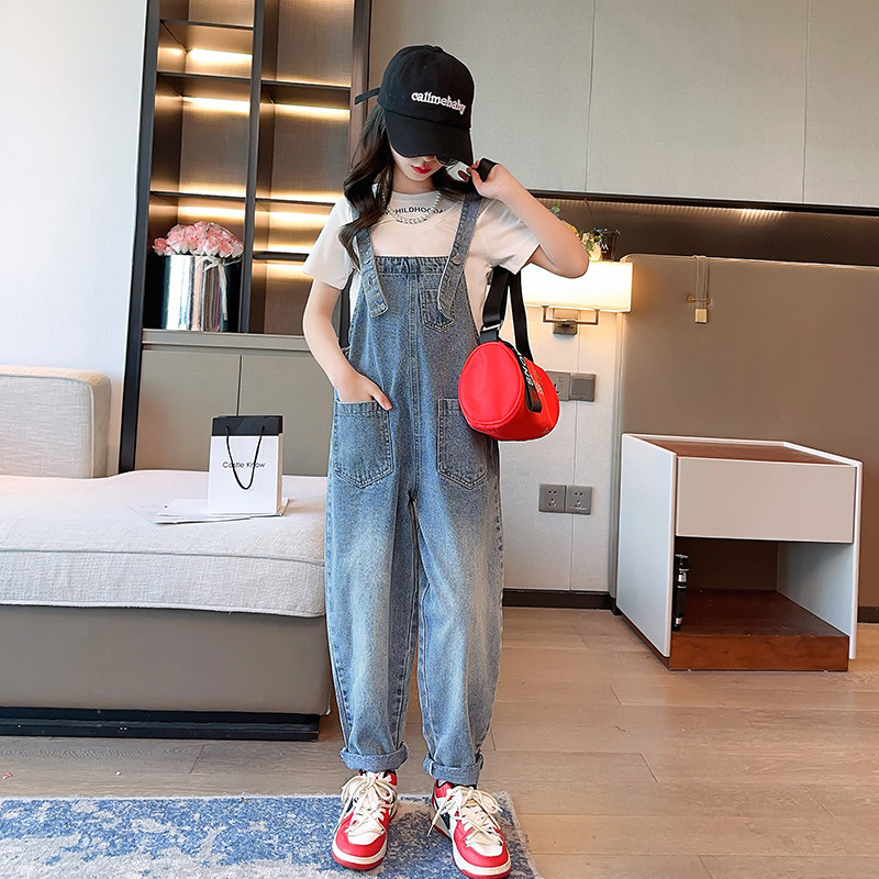 女童背带裤套装夏装2024新款套装
