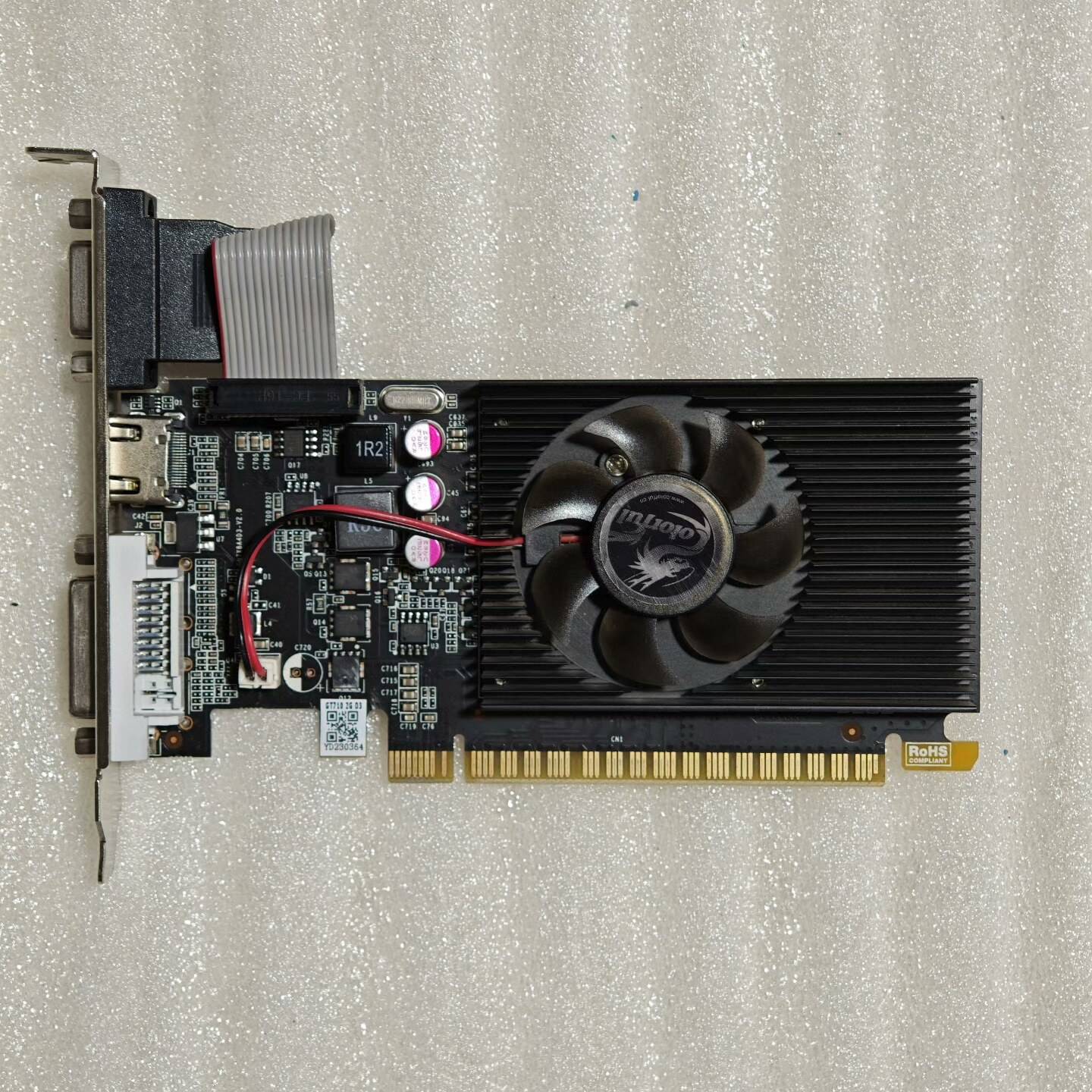 议价七彩虹GT710 黄金版 2GD3 V3显卡，原装拆机