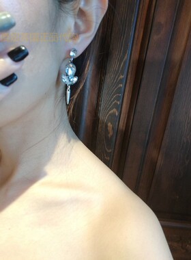 Accessorize气质镶钻耳坠英国正品代购2025夏网红小众高级感耳饰