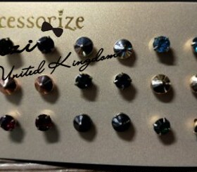 Accessorize时尚经典人造宝石耳钉9对优惠组合英国正品代购2025