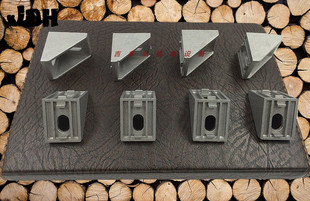 铝型材铝框配件磨砂铝角码直角连接件L型支架三角架角铁90度2525