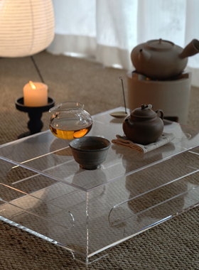 简约现代亚克力茶具展示柜盖碗承壶置物架茶壶架功夫茶具茶道展架