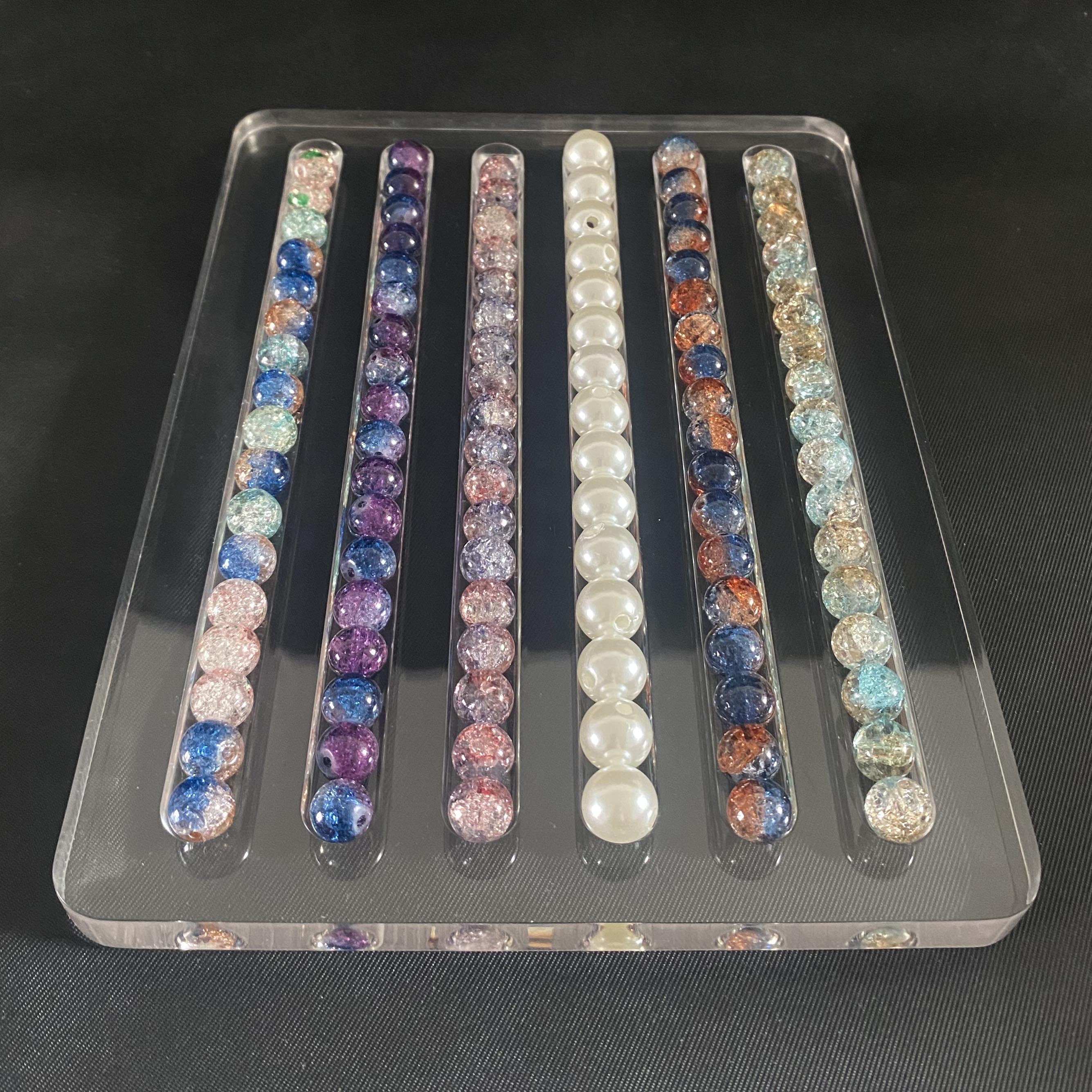 透明珠子设计盘项链亚克力透明设计盘有机玻璃定制展示盘定制