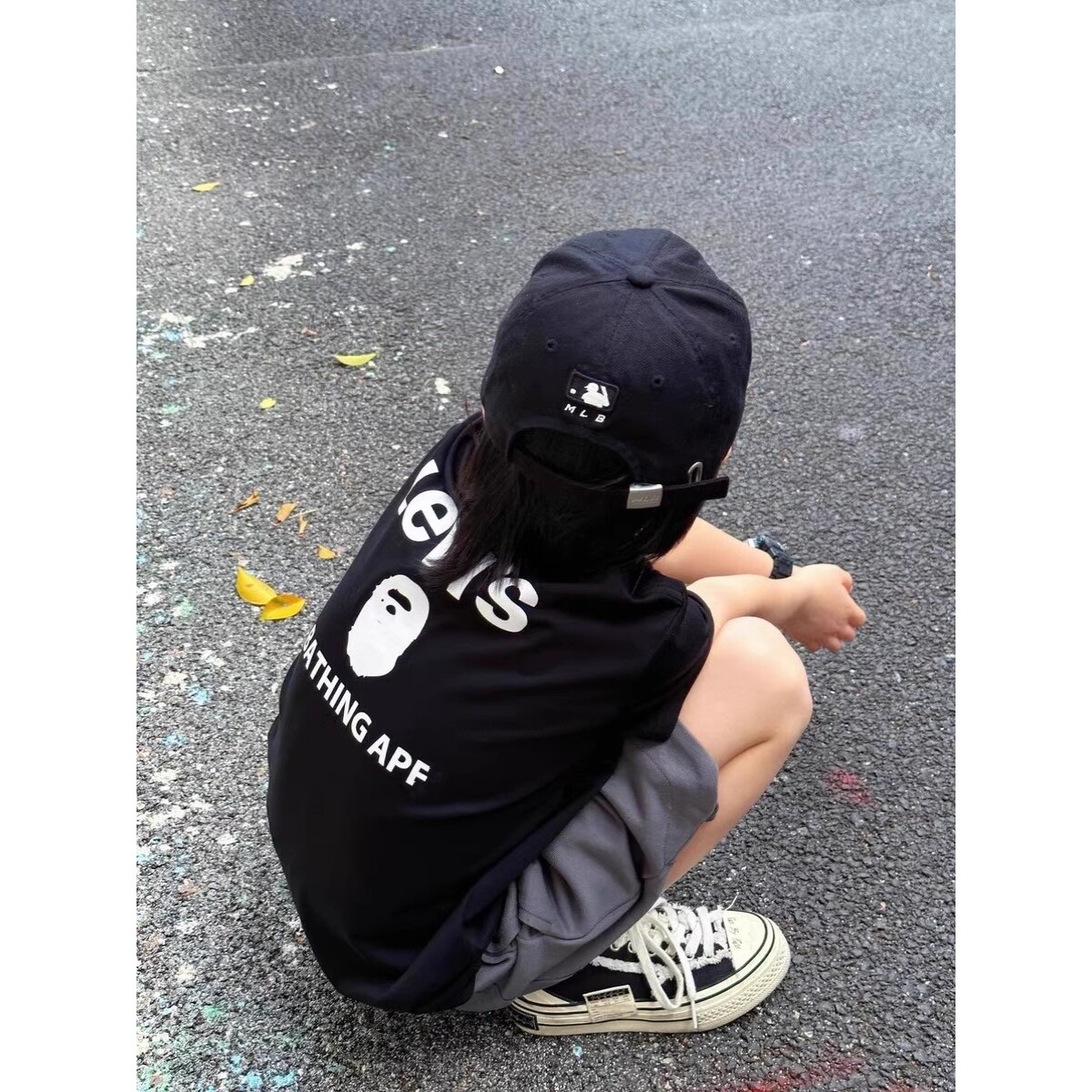 日系潮牌BAPE KIDS童装春夏休闲上衣男女童短袖T恤儿童纯棉汗衫