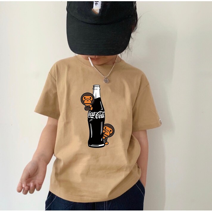 日系潮牌BAPE KIDS儿童休闲男女童短袖上衣夏装大童纯棉T恤亲子装