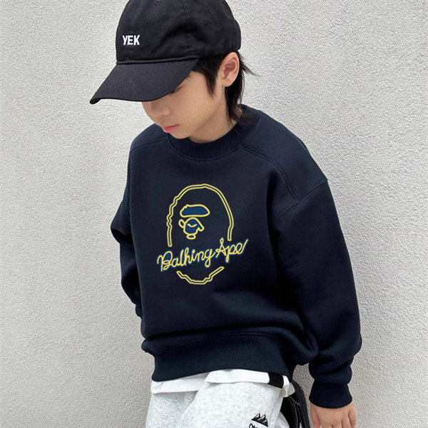 日系潮牌儿童打底衫秋冬款男童T恤加厚中大童上衣保暖内搭打底衫