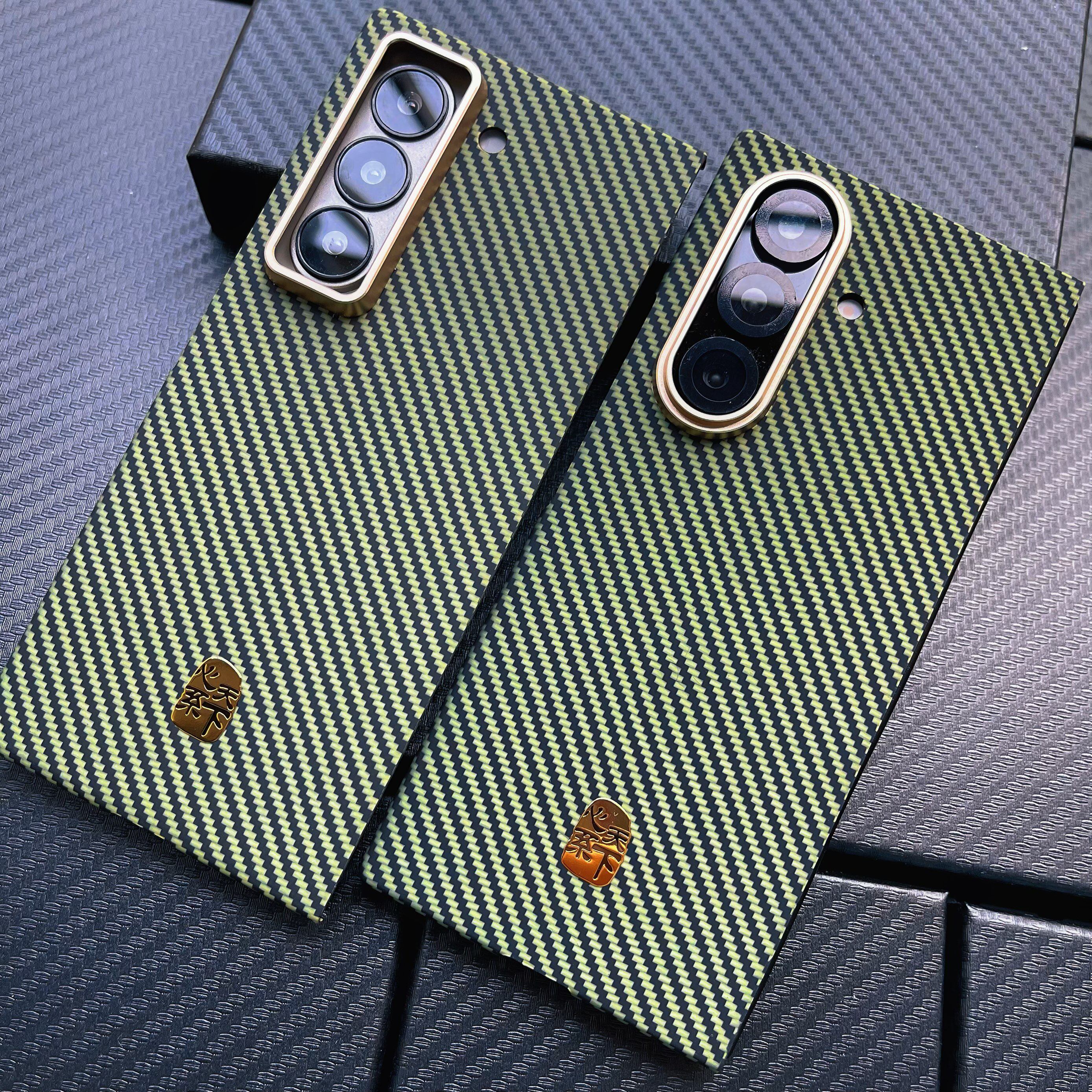 适用于三星W25真碳纤维手机壳简约凯夫拉w26心系天下超薄带磁吸防摔高档红色前后壳轻奢zfold7