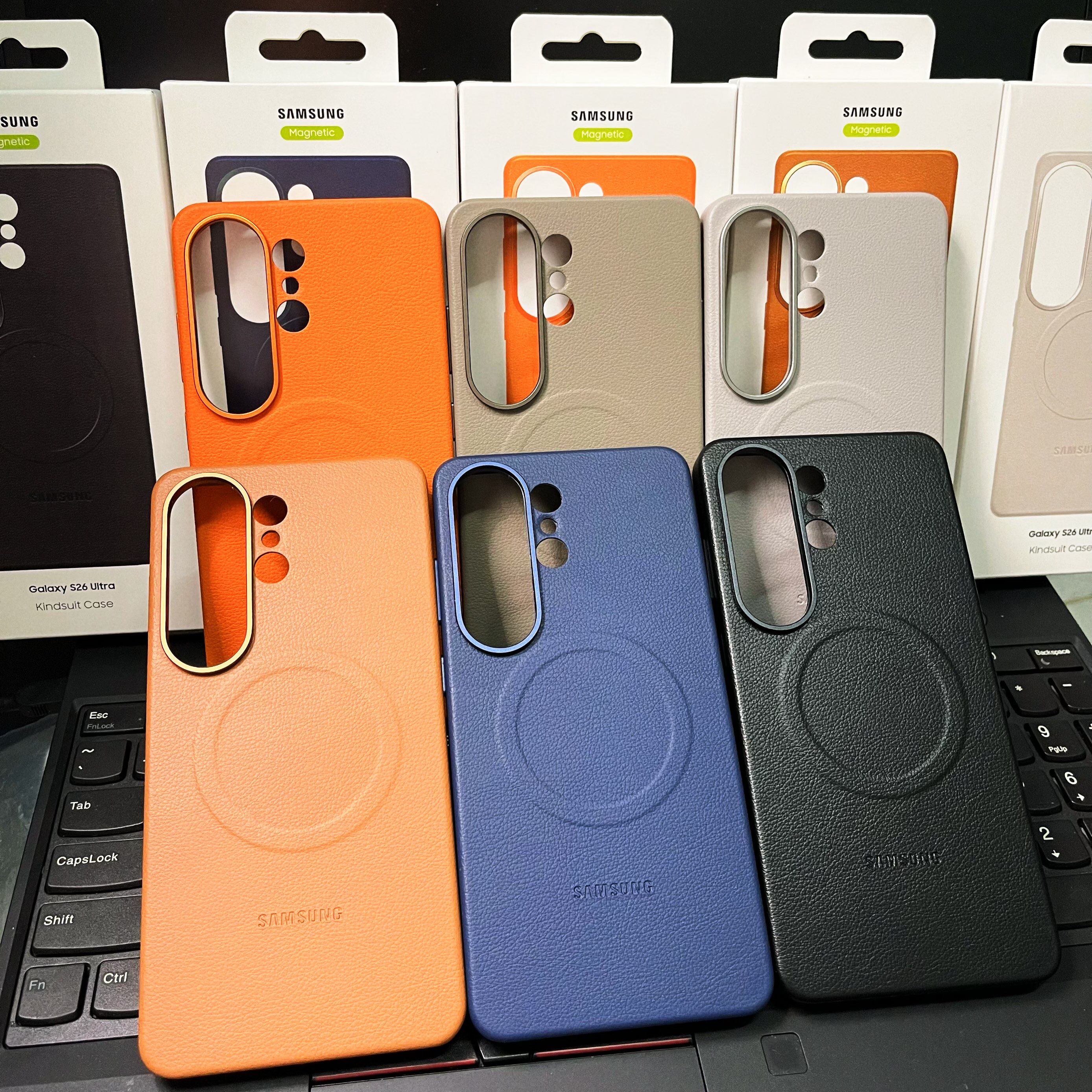 适用三星Galaxy S26UItra手机壳新款S26U官方同款生态皮革磁吸保护套S25UItra皮革磁吸全包防摔高档商务男女