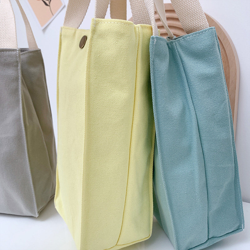 杯套水杯手提袋帆布袋ins日系帆布包手提小包方形水桶包保温卡通